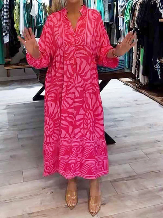 LM | Effortless midi dress with V-neckline