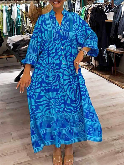 LM | Effortless midi dress with V-neckline