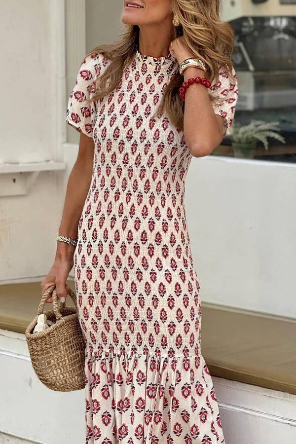 LM | Astrid honeycomb maxi dress