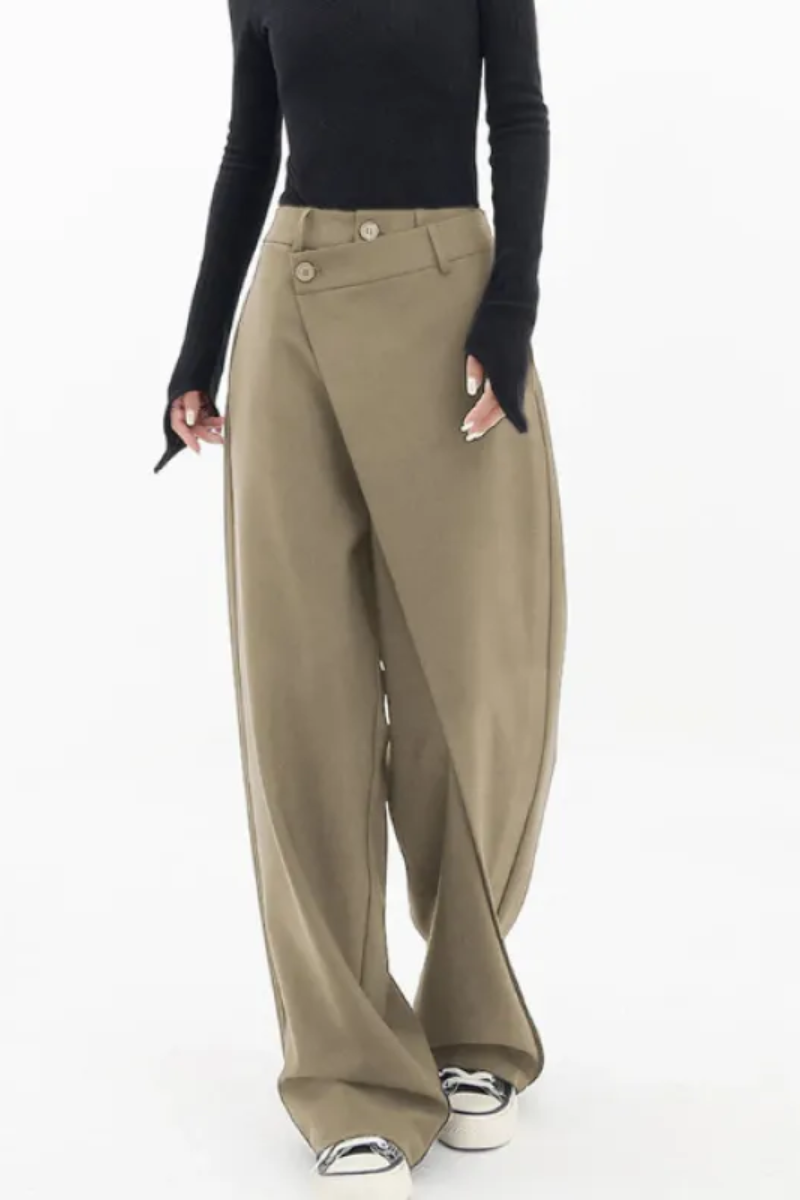 LM | Irregular wide pants for women
