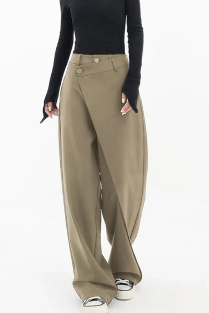 LM | Irregular wide pants for women