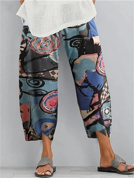 LM : Casual pants with print