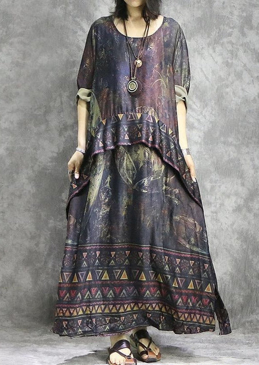 LM | Beautiful with wide leg pants silk clothing women stylish shirts red prints tunic dress summer two pieces