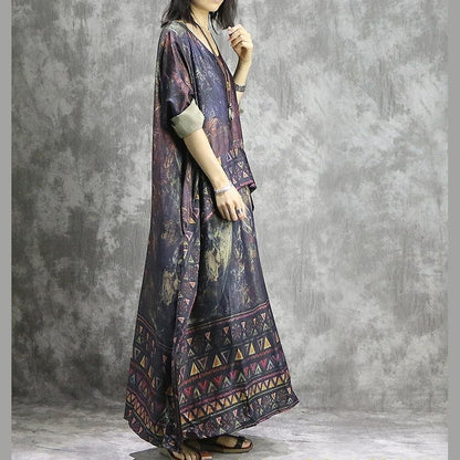 LM | Beautiful with wide leg pants silk clothing women stylish shirts red prints tunic dress summer two pieces