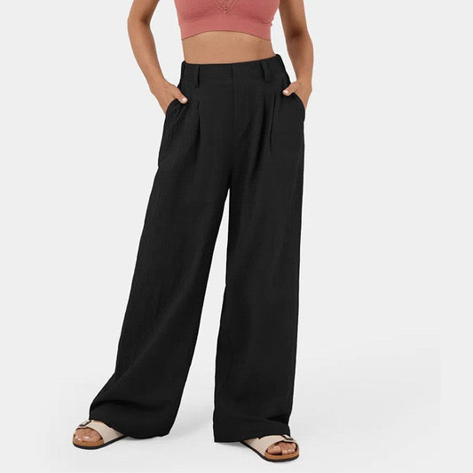 LM | High-waisted straight-leg pants for women