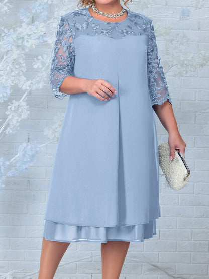 LM | Lace-shoulder cotton midi dress