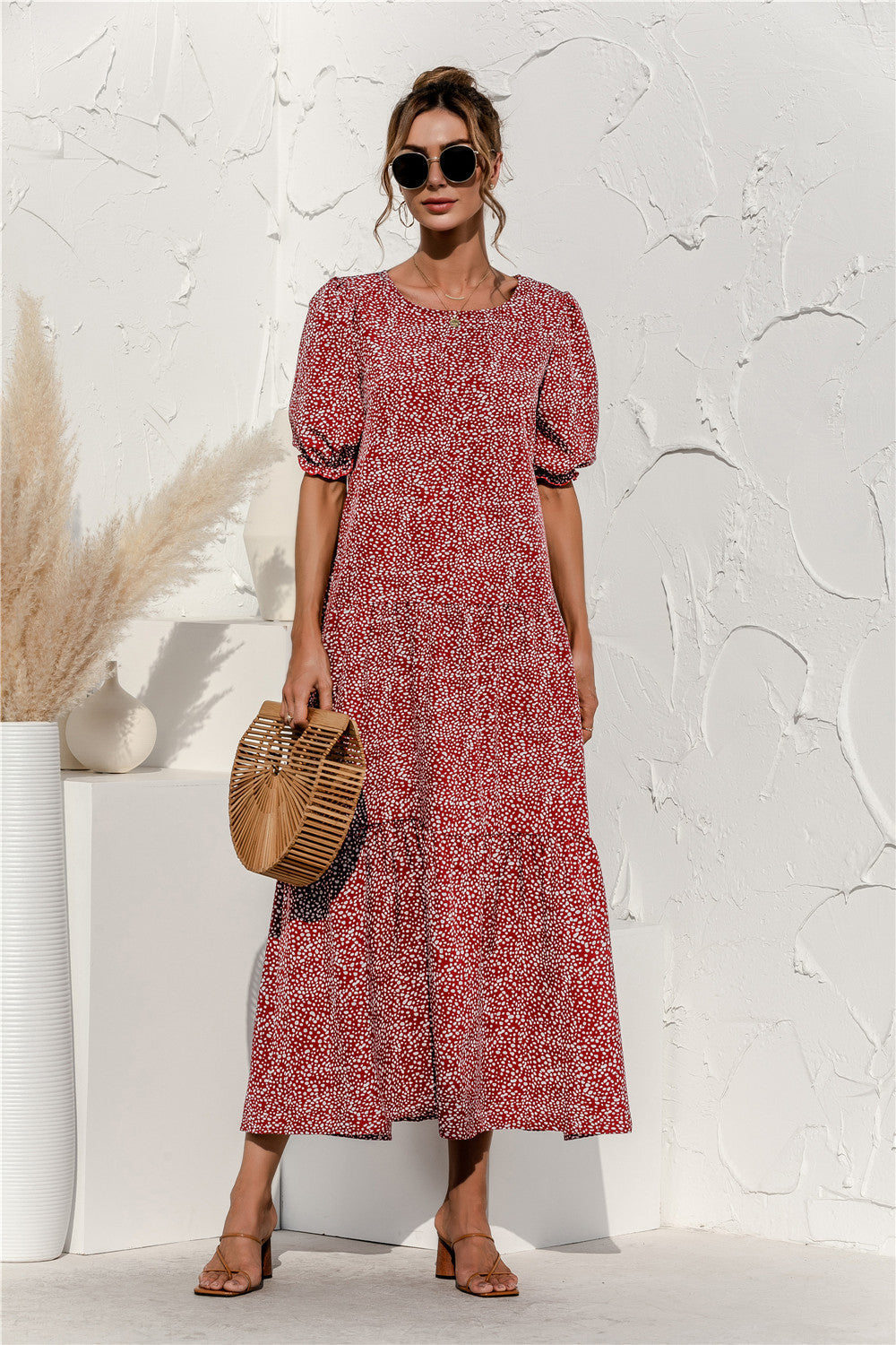 LM | Gingham midi dress for every day