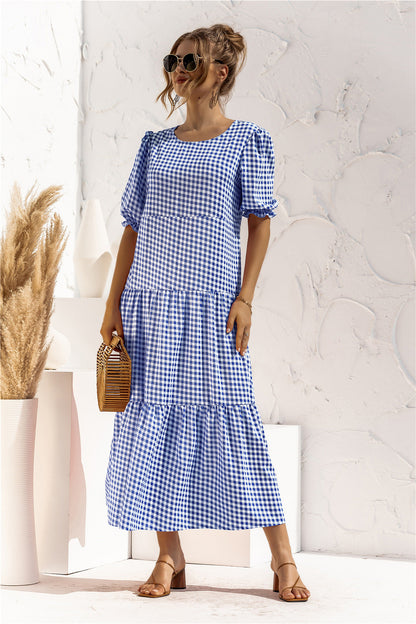 LM | Gingham midi dress for every day