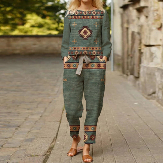 LM | Stylish set with ethnic print