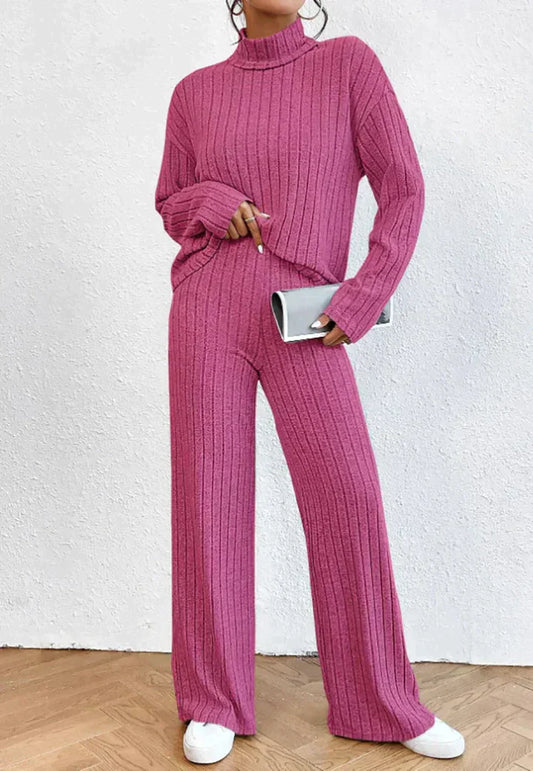 LM | Knitted pants and turtleneck sweater
