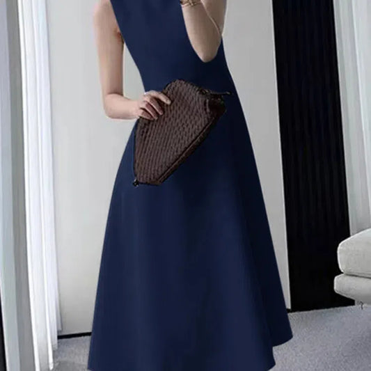 LM | ZANZEA Casual O-Neck Tank Midi Dress Women Elegant Summer Sundress