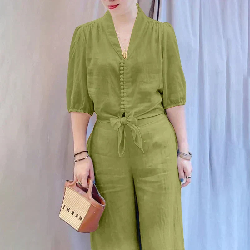LM | Relaxed and airy top and pants set