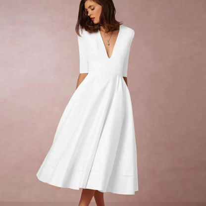 LM | elegant midi dress in a vintage look for women