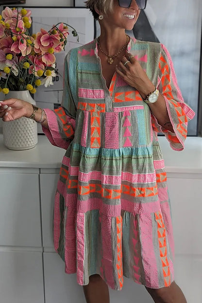 LM | Vibrant boho midi dress