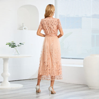 LM | stylish midi dress with floral print