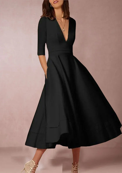 LM | elegant midi dress in a vintage look for women