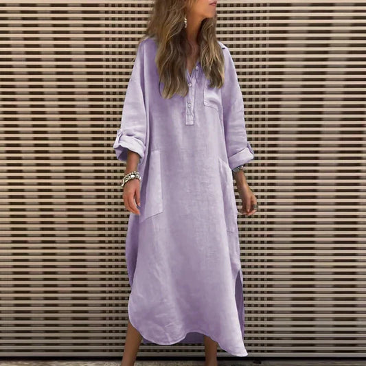 LM | Casual maxi dress in cotton blend