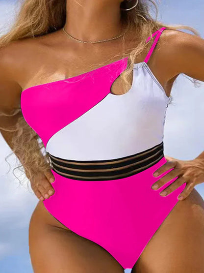 LM | Bikini swimsuit for women fabric panel patchwork body
