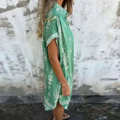LM | Midi dress with buttoned pockets