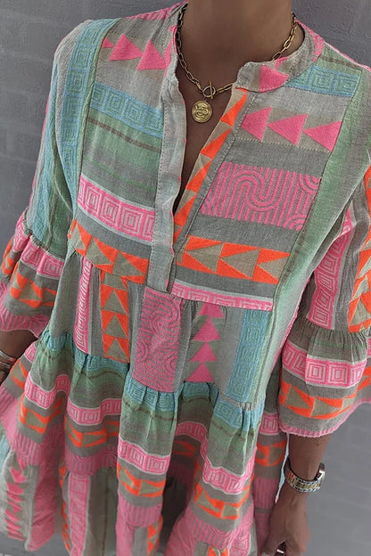 LM | Vibrant boho midi dress
