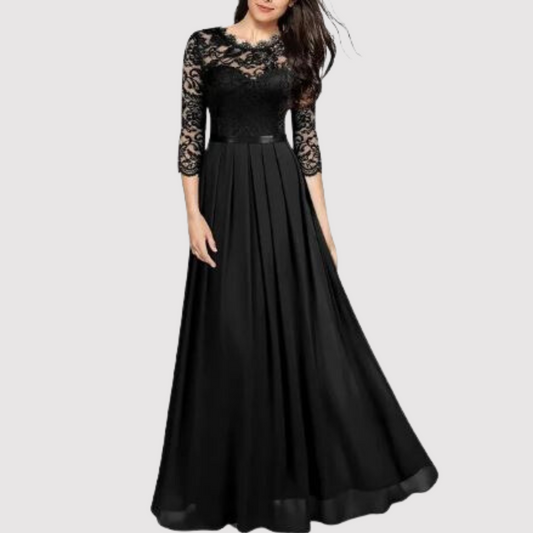 LM | Elegant maxi dress with lace details for every occasion