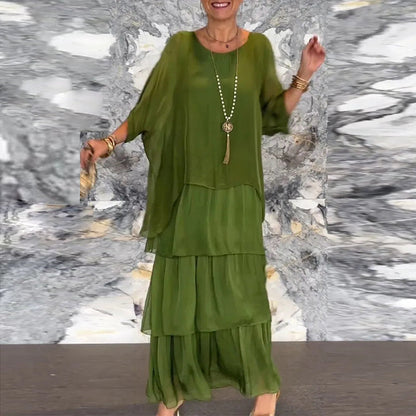 LM | Flowing maxi dress in a layered look