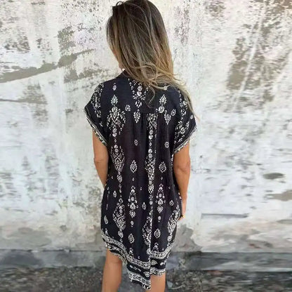 LM | Midi dress with buttoned pockets