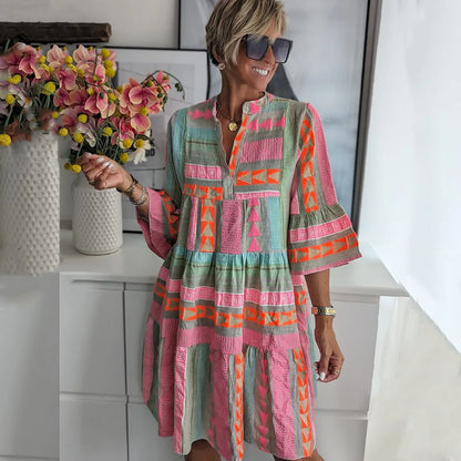 LM | Vibrant boho midi dress