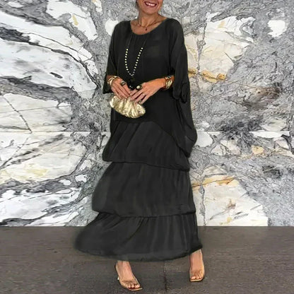 LM | Flowing maxi dress in a layered look