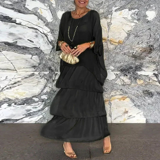 LM | Flowing maxi dress in a layered look