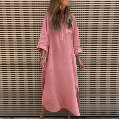 LM | Casual maxi dress in cotton blend