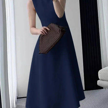 LM | ZANZEA Casual O-Neck Tank Midi Dress Women Elegant Summer Sundress