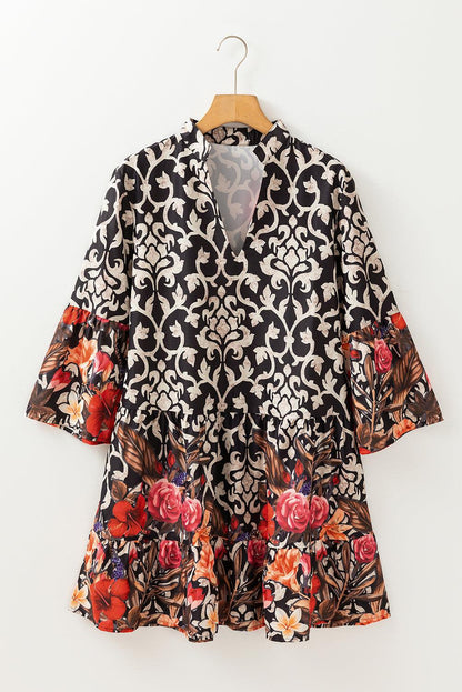 LM | Elegance with a black women's mini dress in a vintage look