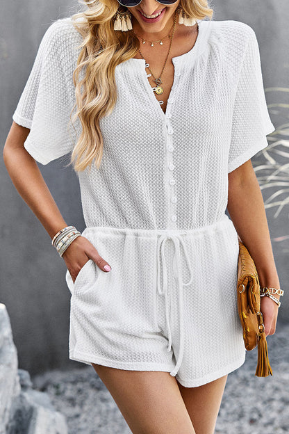 LM | buttons design casual one-piece romper
