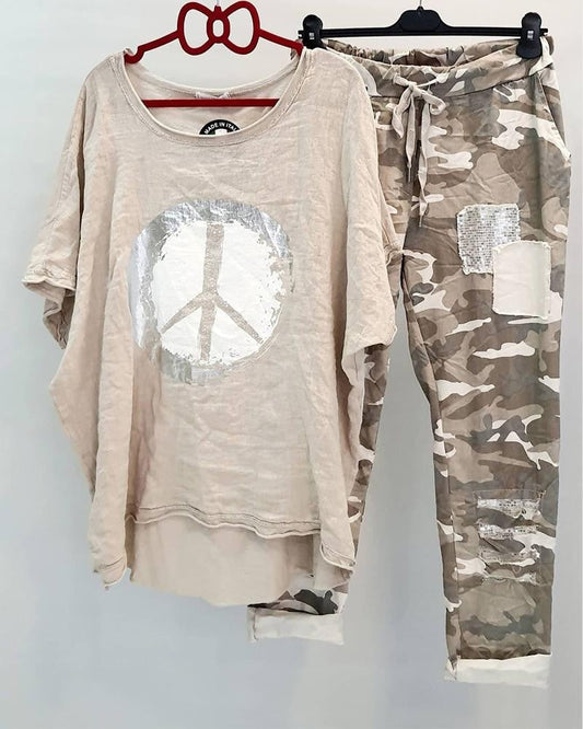 TS | Camouflage-coloured patchwork set