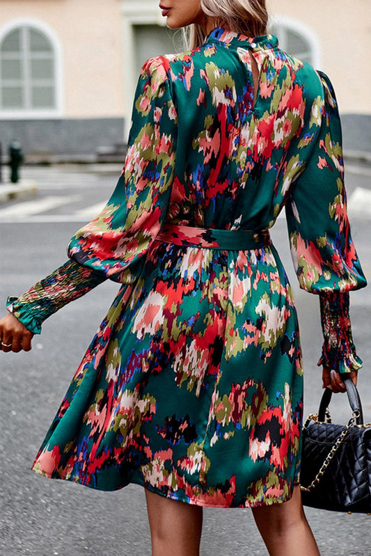 LM | elegant green mini dress for women