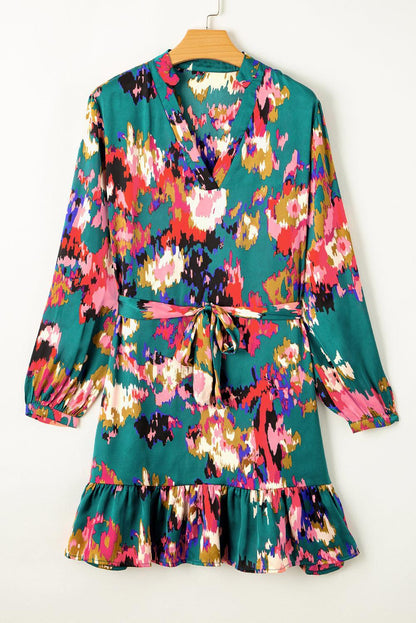 LM | elegant green mini dress for women