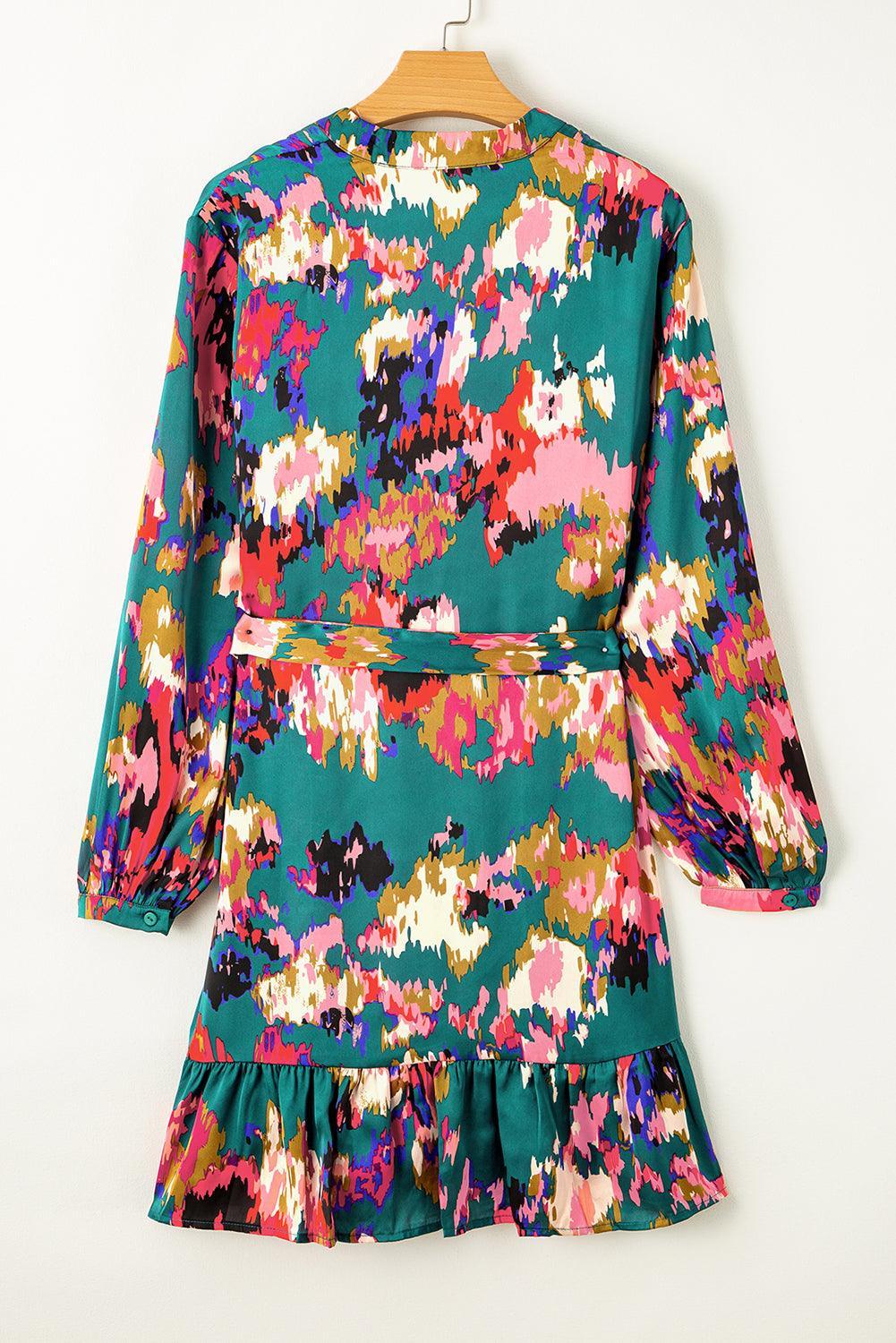 LM | elegant green mini dress for women