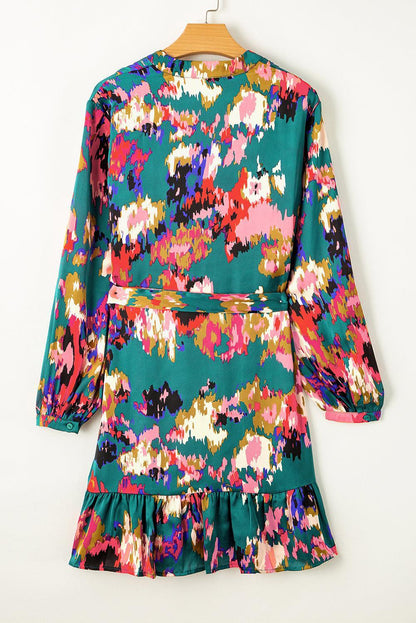 LM | elegant green mini dress for women