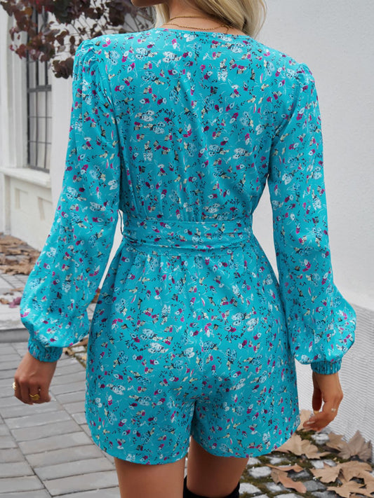 LM | Devine Tied Surplice Long Sleeve Romper
