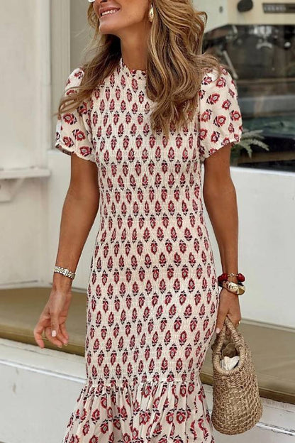 LM | Astrid honeycomb maxi dress