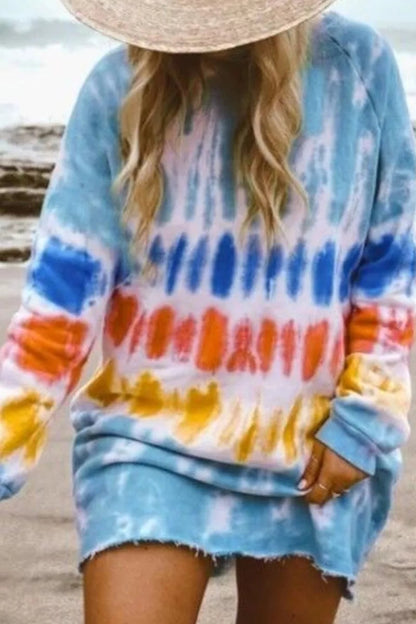LM | Florcoo Tie-dye Blue Mini Dress(4 colors)