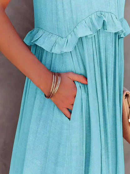 LM | Effortless Ruffle Maxi Dress