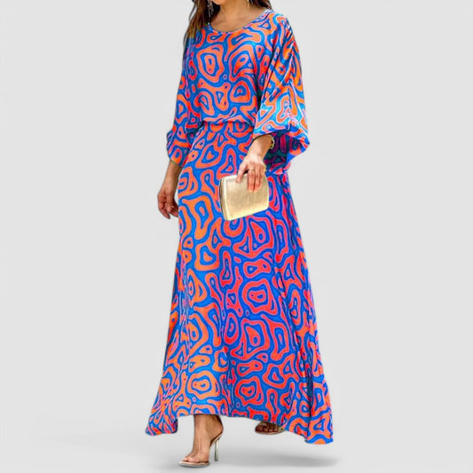 LM | Abstract print maxi dress