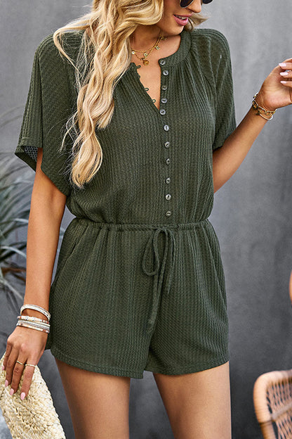 LM | buttons design casual one-piece romper
