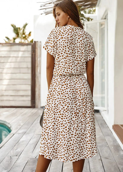 LM | loose-fitting midi dress for women with belt