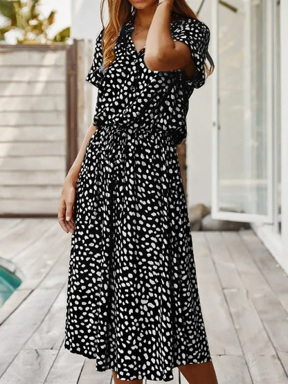LM | loose-fitting midi dress for women with belt