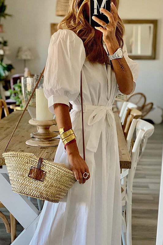 LM | Vintage pocket shirt midi dress