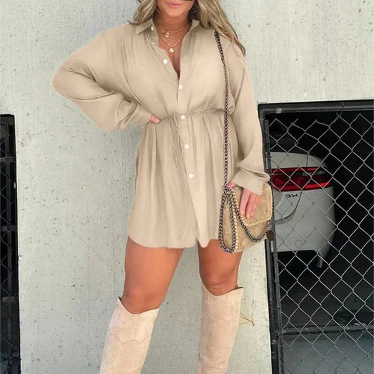 LM | Long-sleeved romper dress