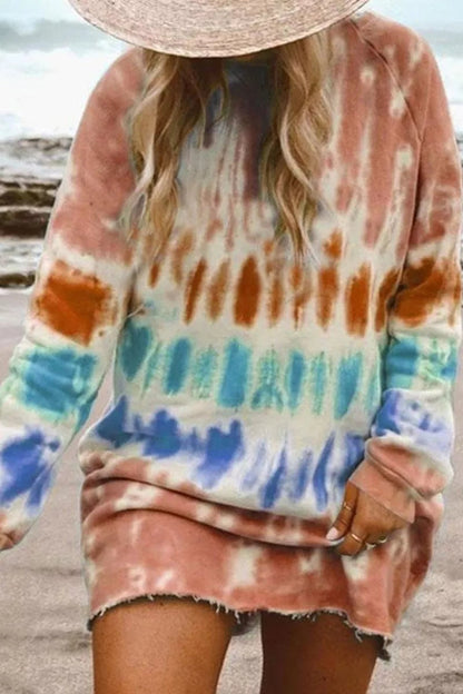 LM | Florcoo Tie-dye Blue Mini Dress(4 colors)